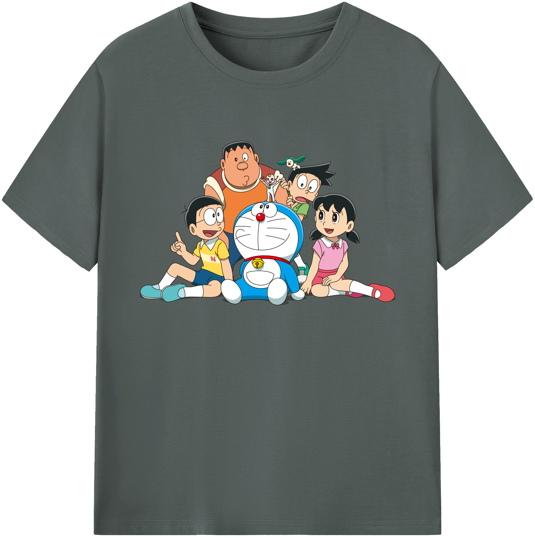 （画像用） ドラえもん Doraemon 綿100％ メンズ半袖Tシャツ｜肌触りやわらか＆通気性